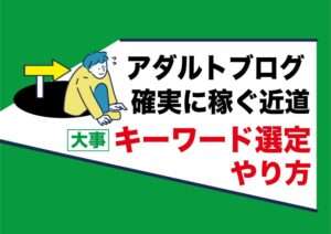 アダルトアフィリエイトで稼げない原因|大事なのは検索キーワード選定【ブログ初心者はcheck】