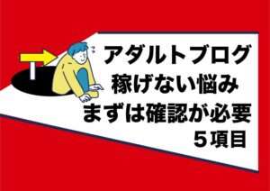 アダルトアフィリエイトのサイトで稼げないと感じている人|この確認事項であなたのエロブログをcheck!