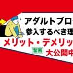 アダルトアフィリエイトブログのメリット・デメリット｜まだまだ稼げるジャンルなので是非チャレンジ