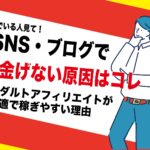 副業SNSでお金を稼げる仕組みを理解すればアダルトアフィリエイト一択になる｜ブログ運営も同じ